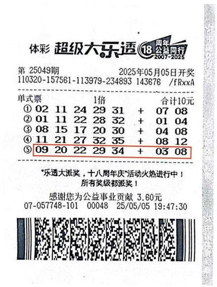 中奖彩票
